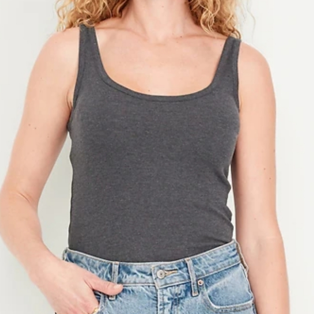 First-Layer Ribbed Scoop-Neck Tank Top - Picture 9 of 10